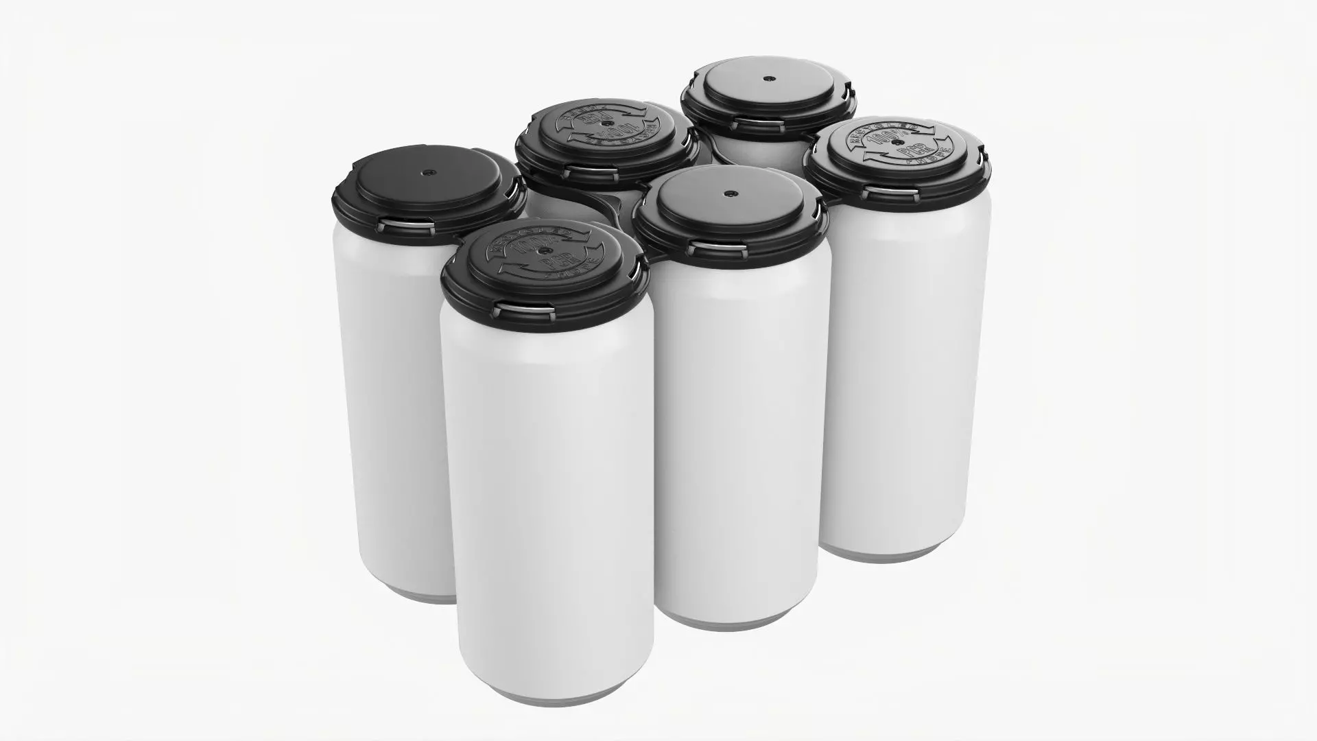 Standard Can Clip PAK Handle Carrier 6Pak 3D model