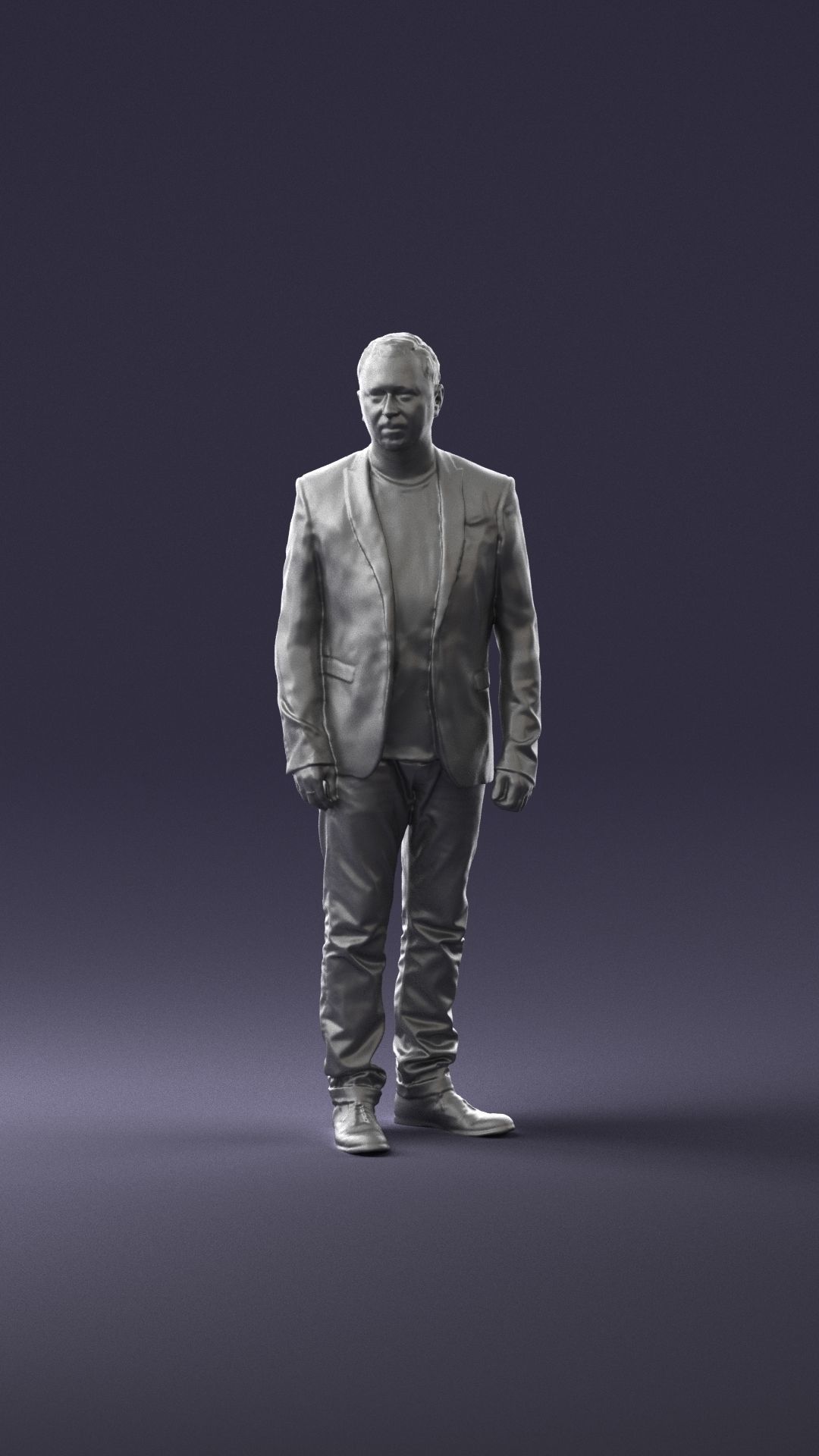 Man in a black jacket and jeans 0339 3D model_4