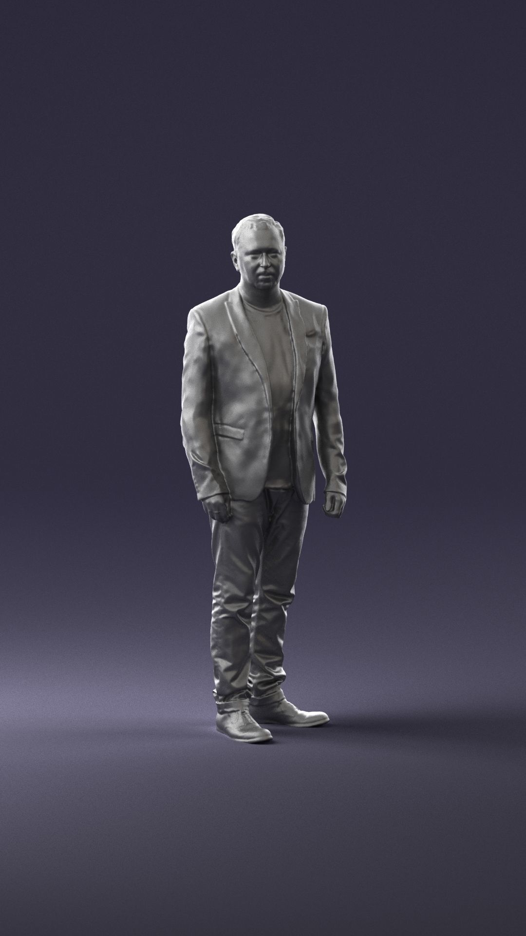 Man in a black jacket and jeans 0339 3D model_7