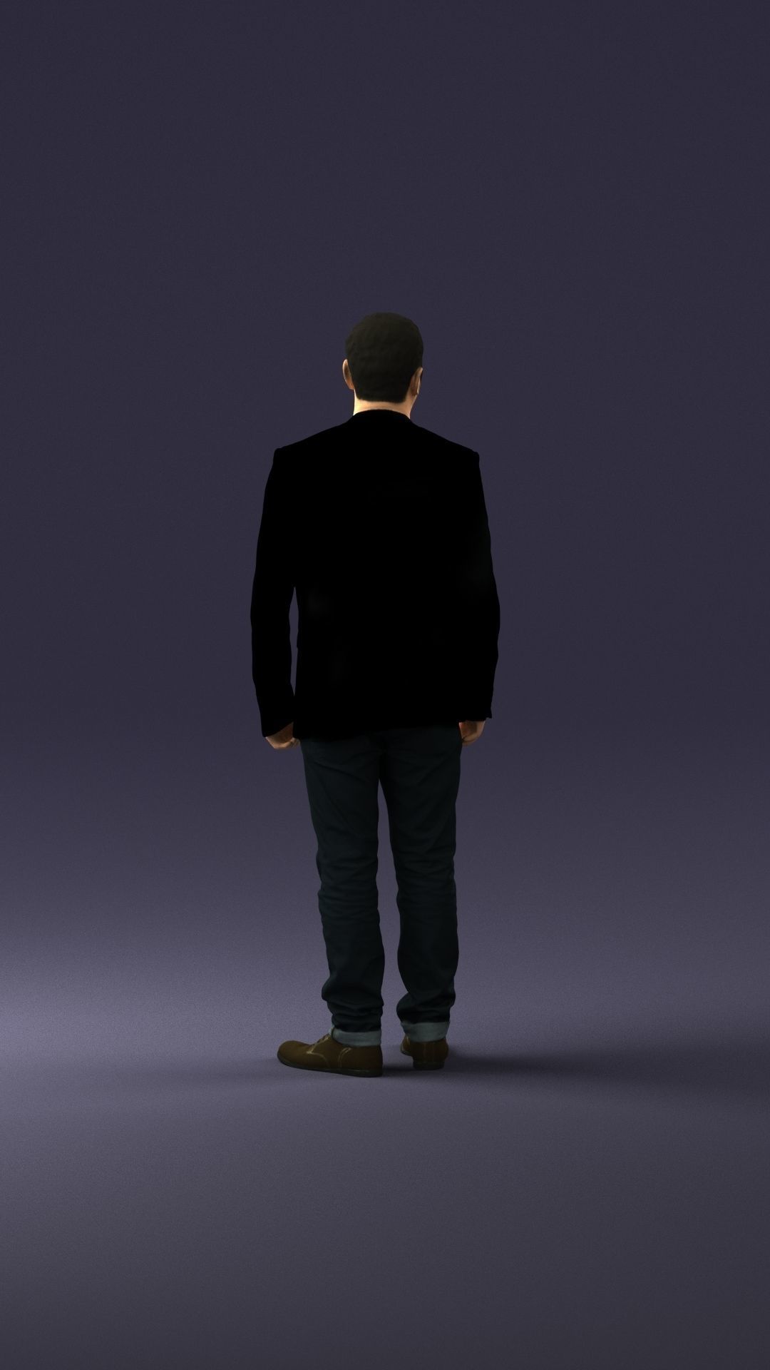 Man in a black jacket and jeans 0339 3D model_18