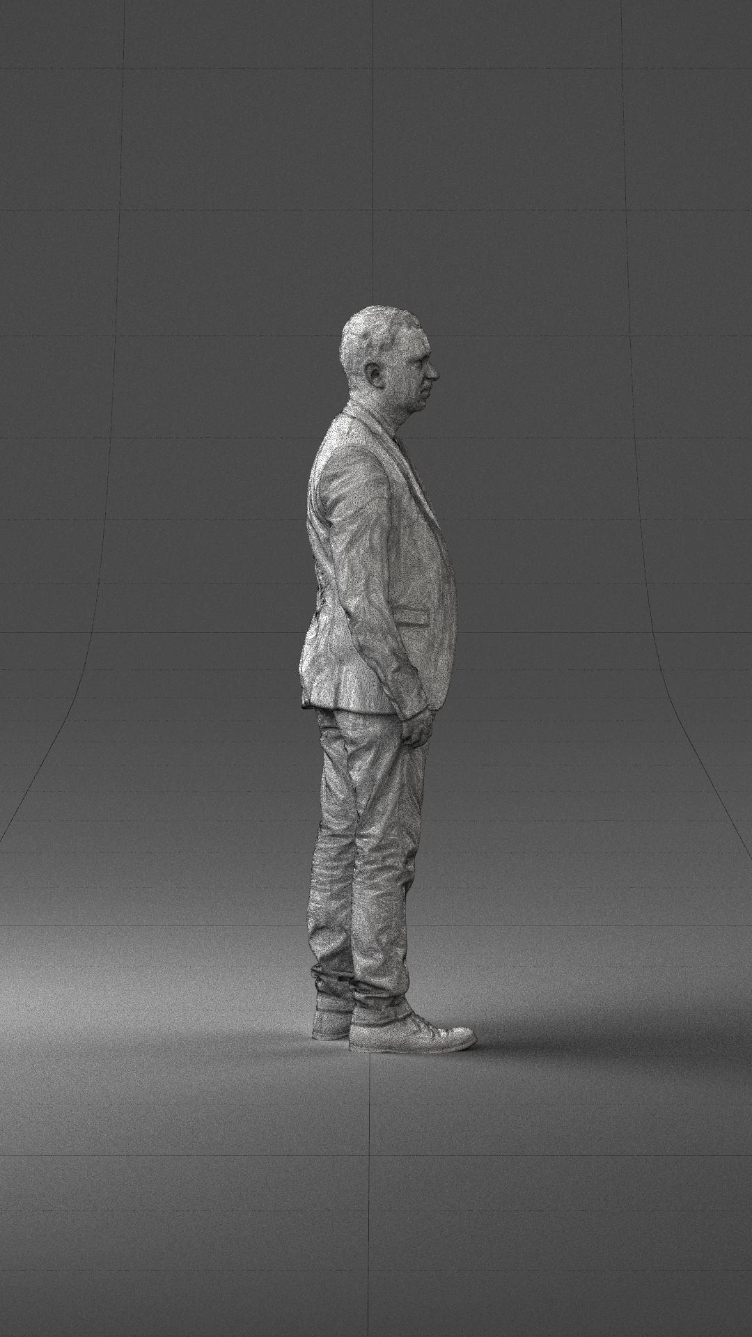 Man in a black jacket and jeans 0339 3D model_14