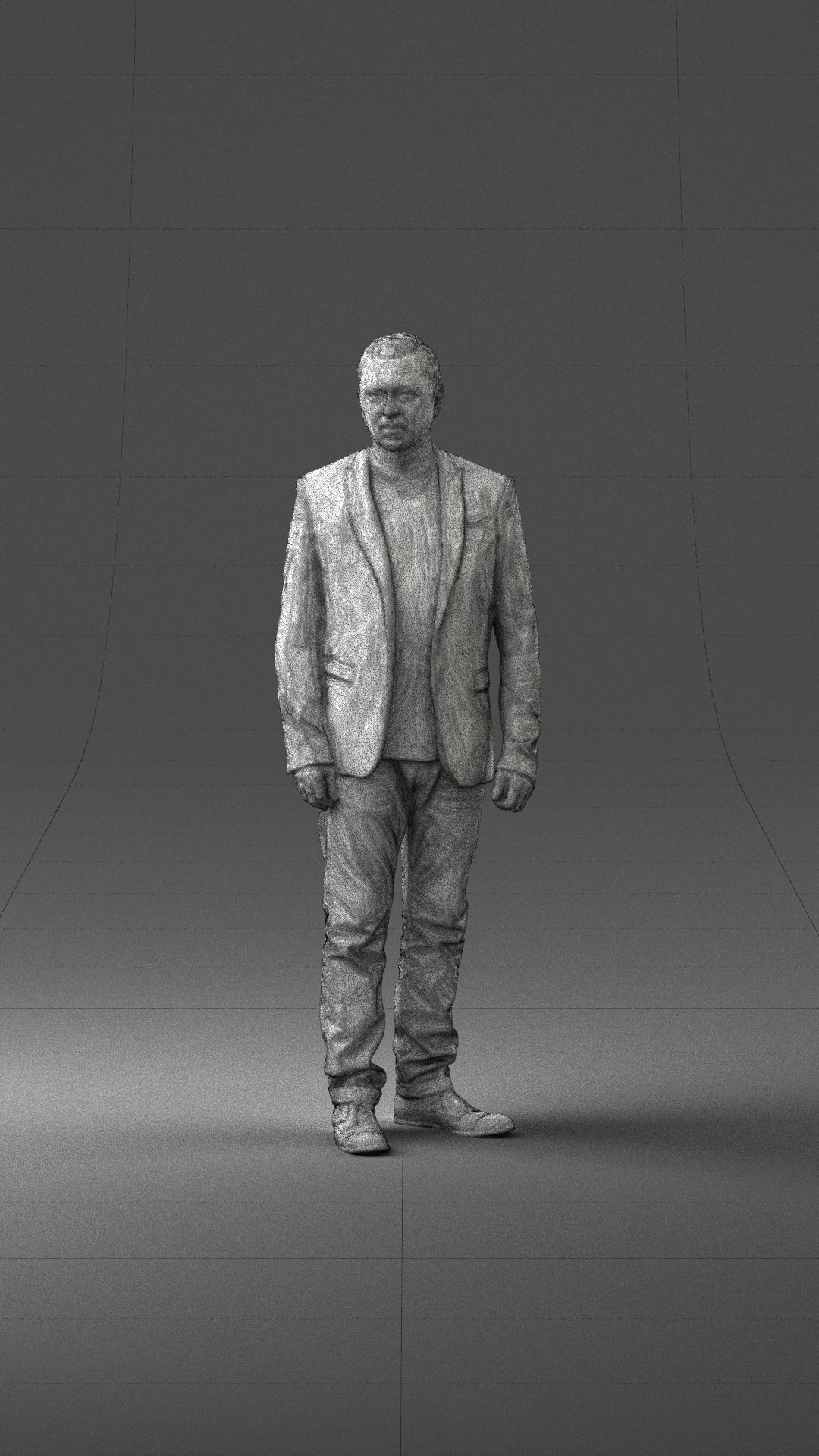 Man in a black jacket and jeans 0339 3D model_5