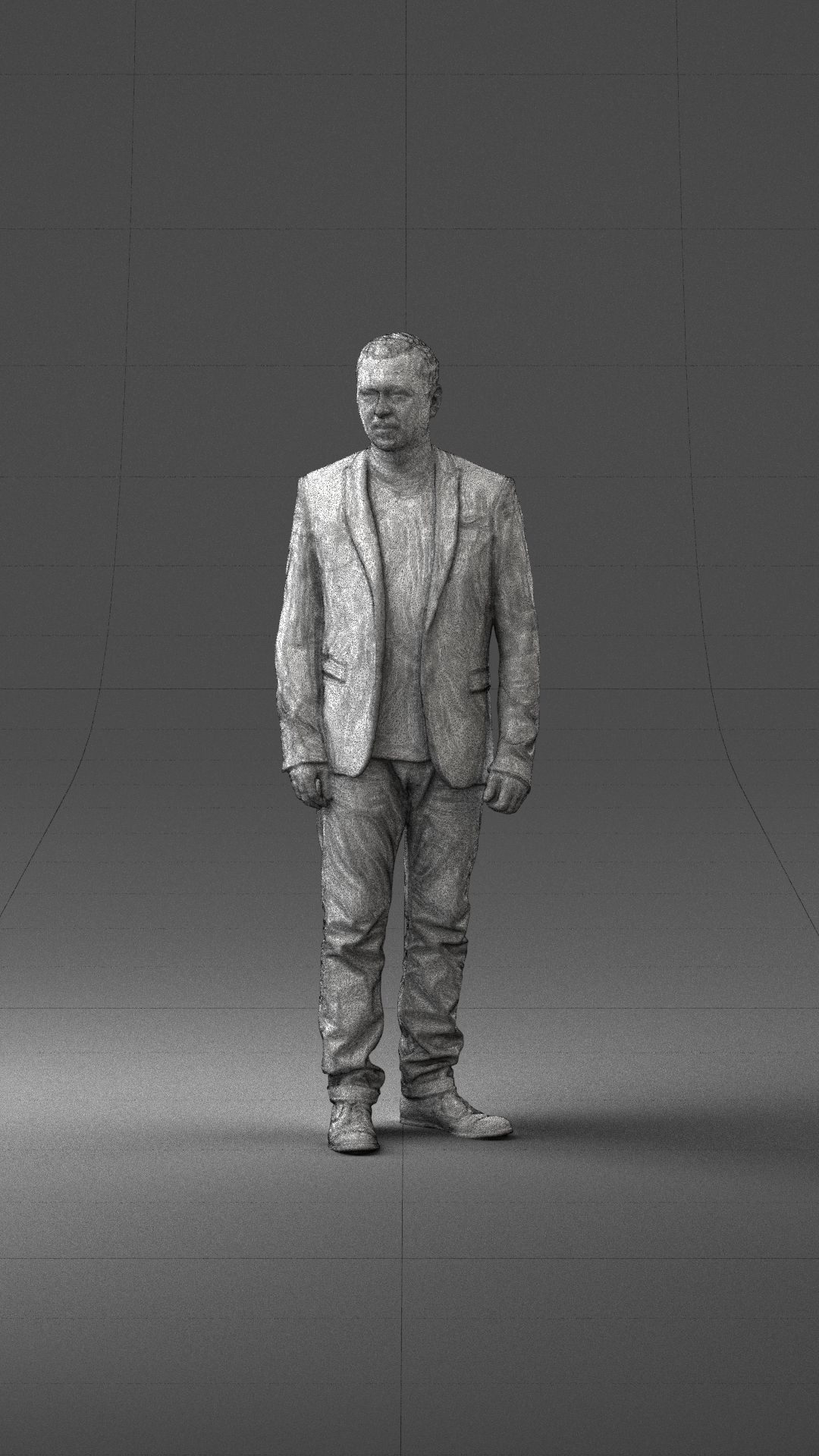 Man in a black jacket and jeans 0339 3D model_38