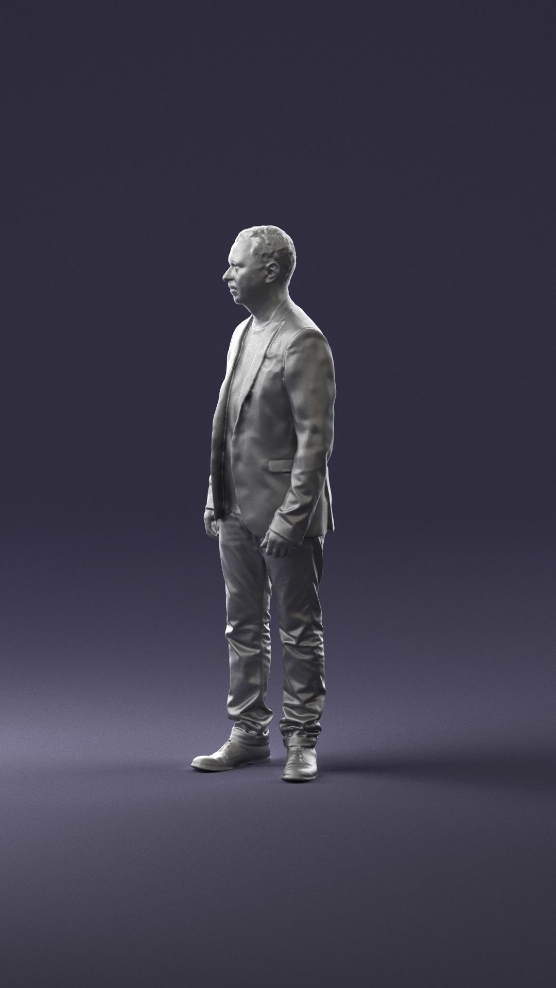 Man in a black jacket and jeans 0339 3D model_28