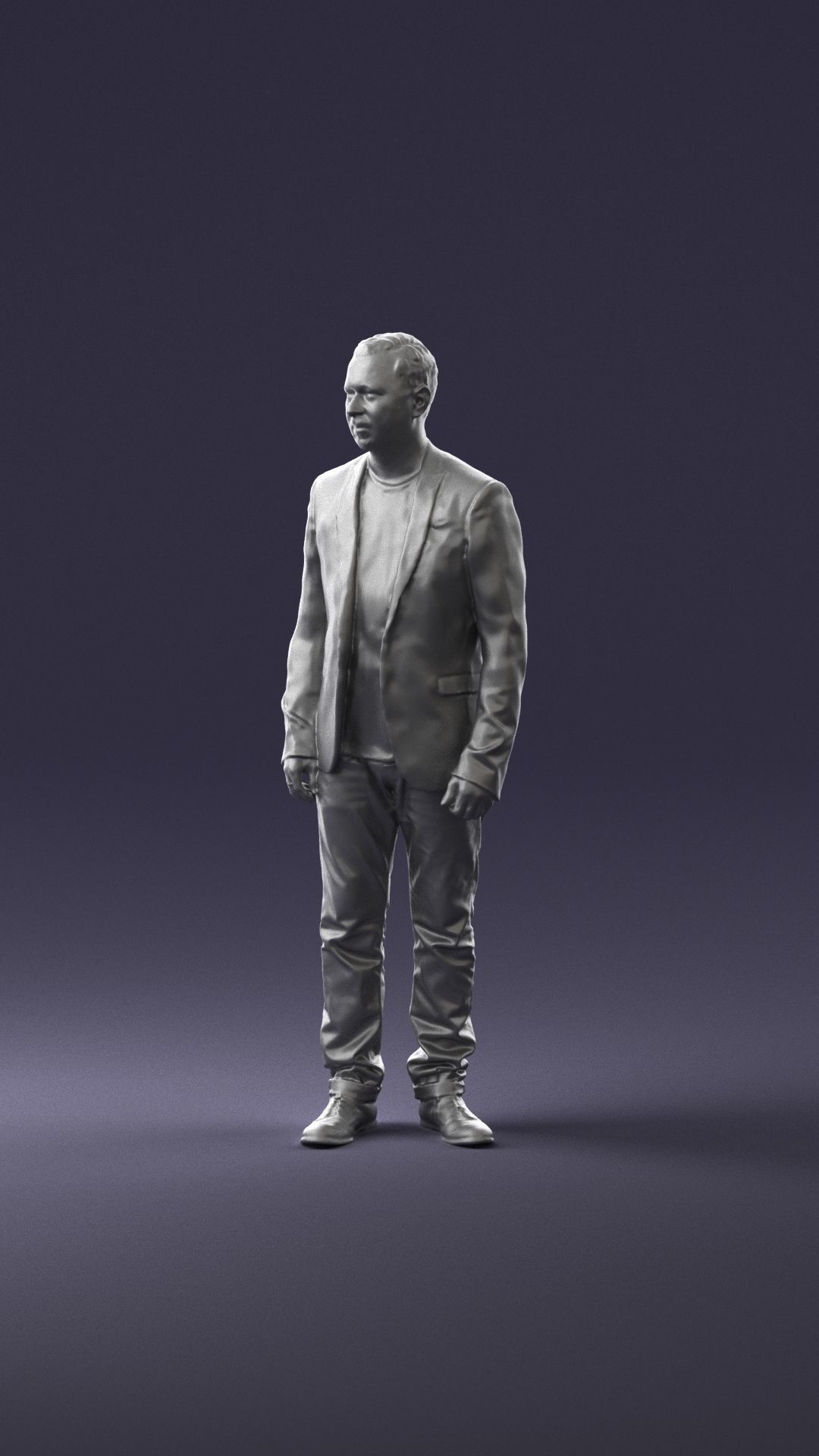 Man in a black jacket and jeans 0339 3D model_31