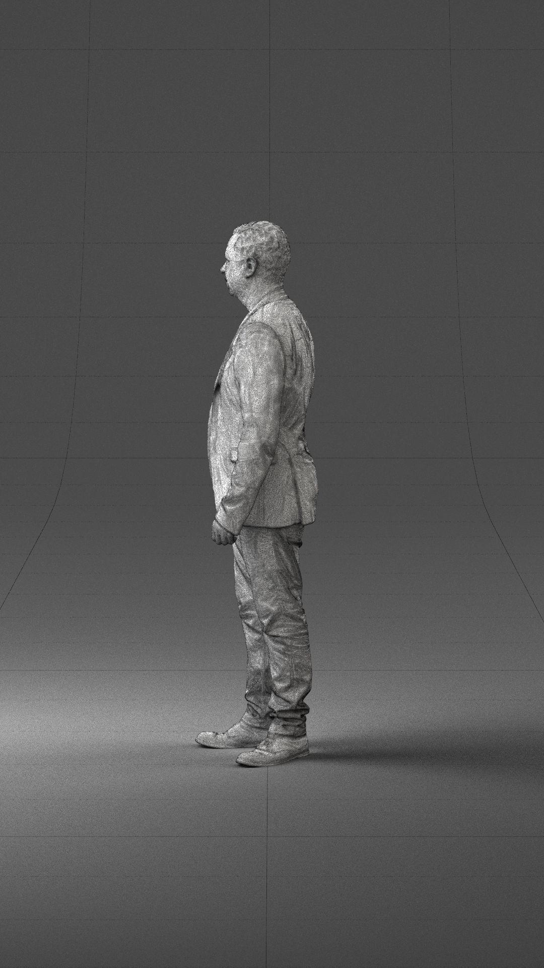 Man in a black jacket and jeans 0339 3D model_26