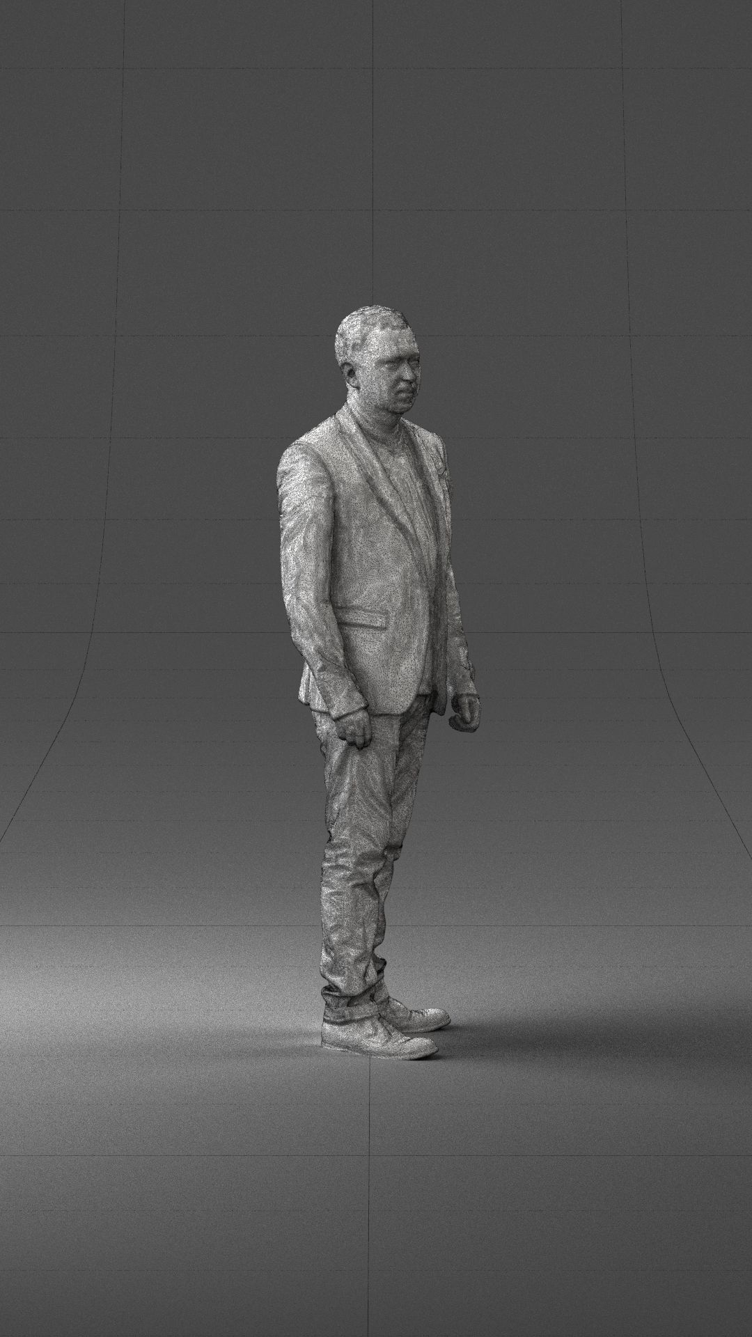 Man in a black jacket and jeans 0339 3D model_11