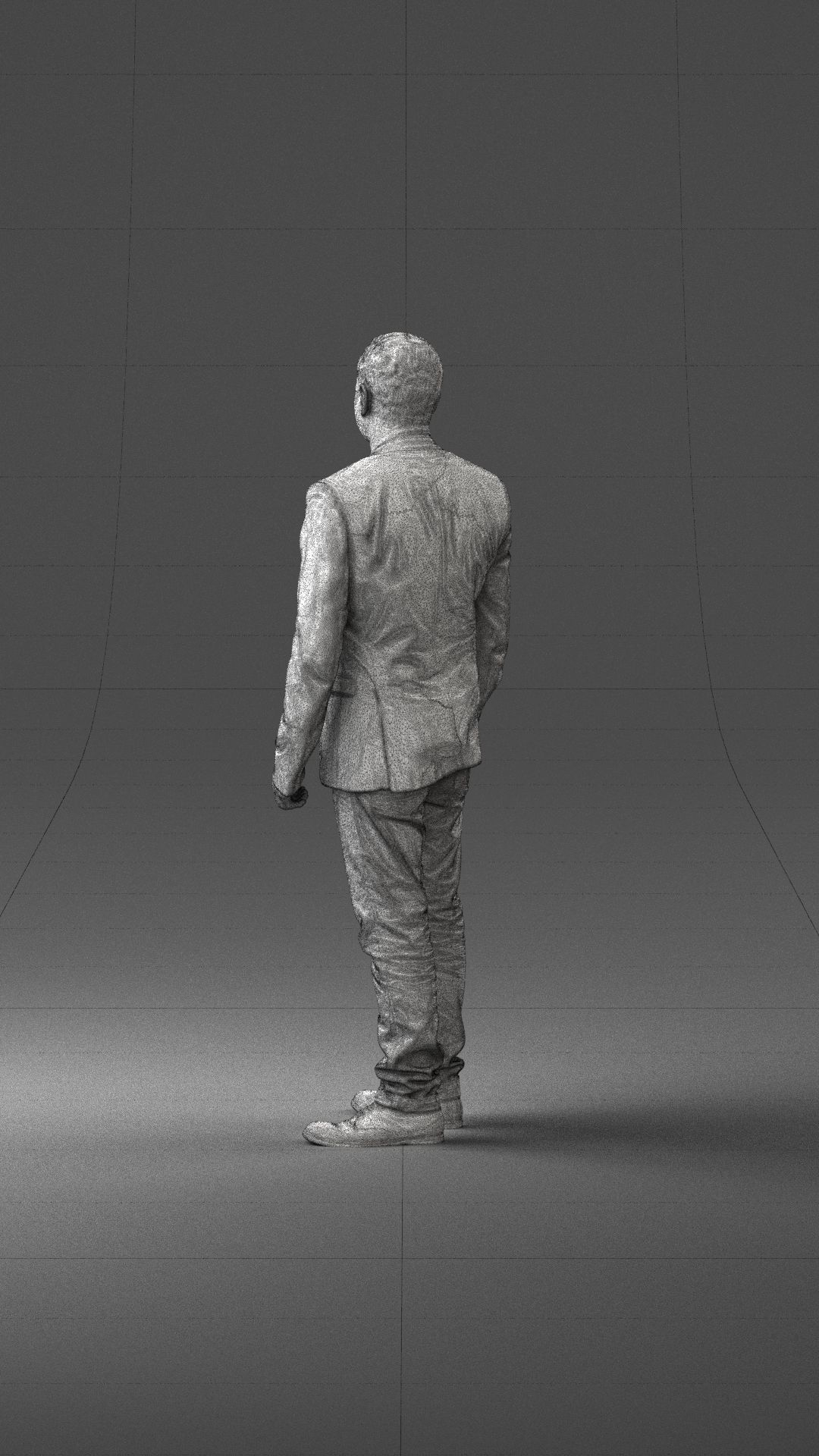 Man in a black jacket and jeans 0339 3D model_23