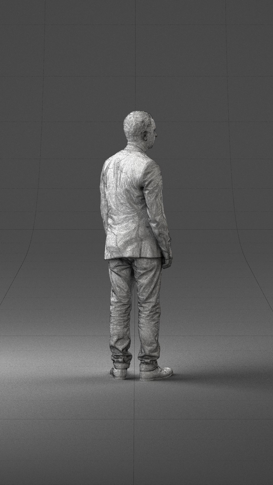 Man in a black jacket and jeans 0339 3D model_17