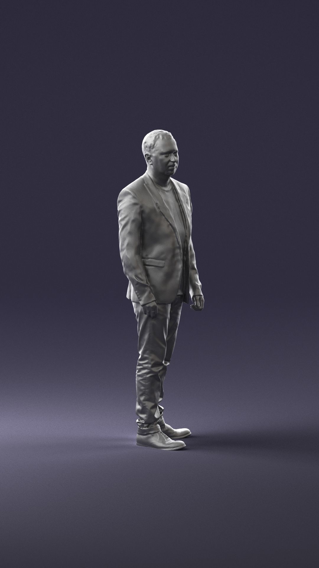 Man in a black jacket and jeans 0339 3D model_10