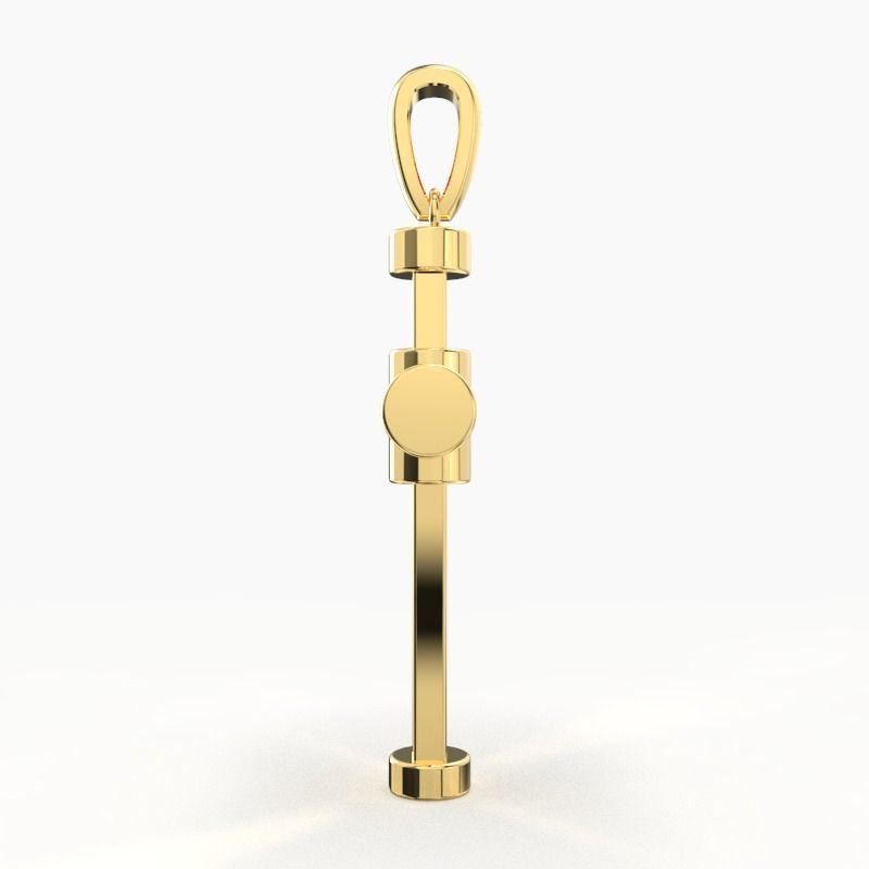 JESUS CROSS DIAMOND PENDANT 3D print model_4