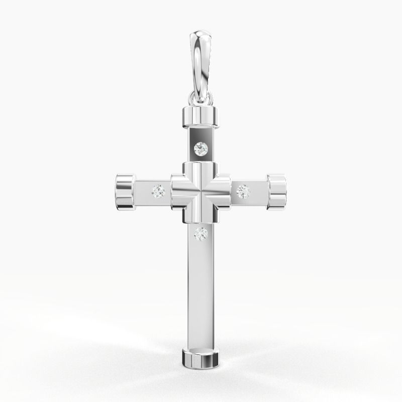 JESUS CROSS DIAMOND PENDANT 3D print model_12