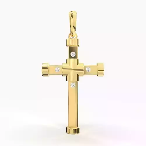 JESUS CROSS DIAMOND PENDANT
