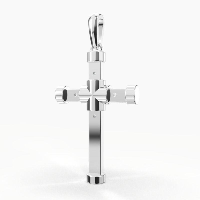 JESUS CROSS DIAMOND PENDANT 3D print model_11