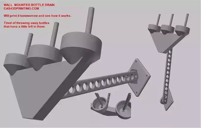 Resin Bottle Drain Collector Siraya Drip Save Collect Draining  3D print model