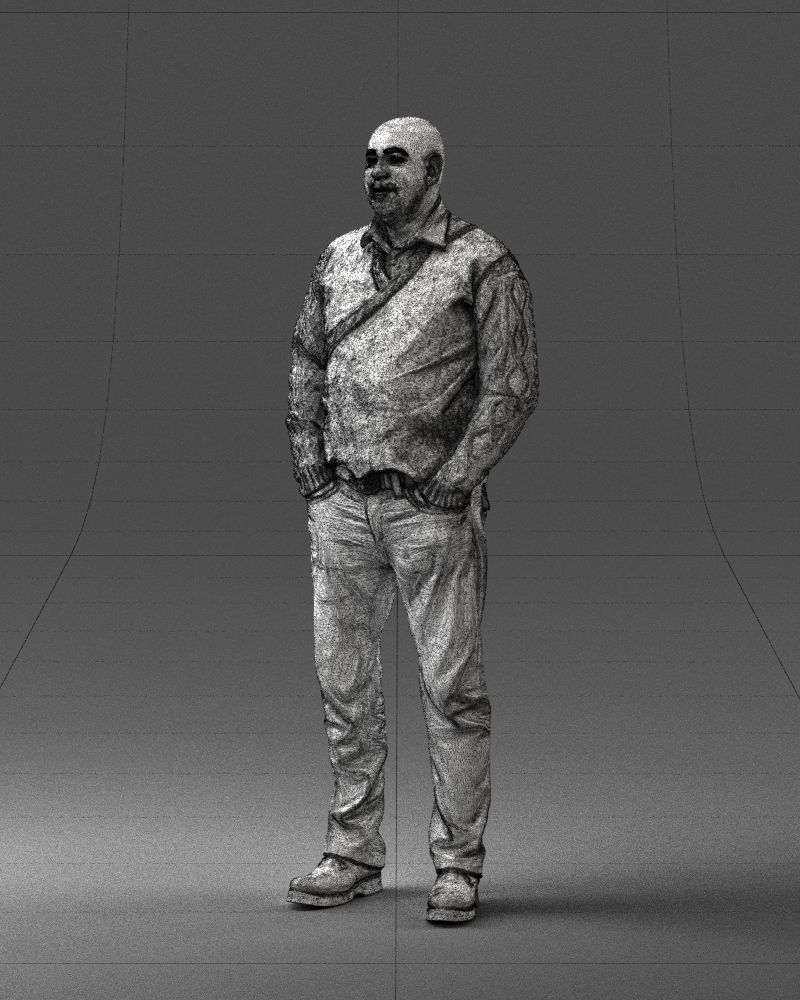 Man in black suit 0154 3D model_32