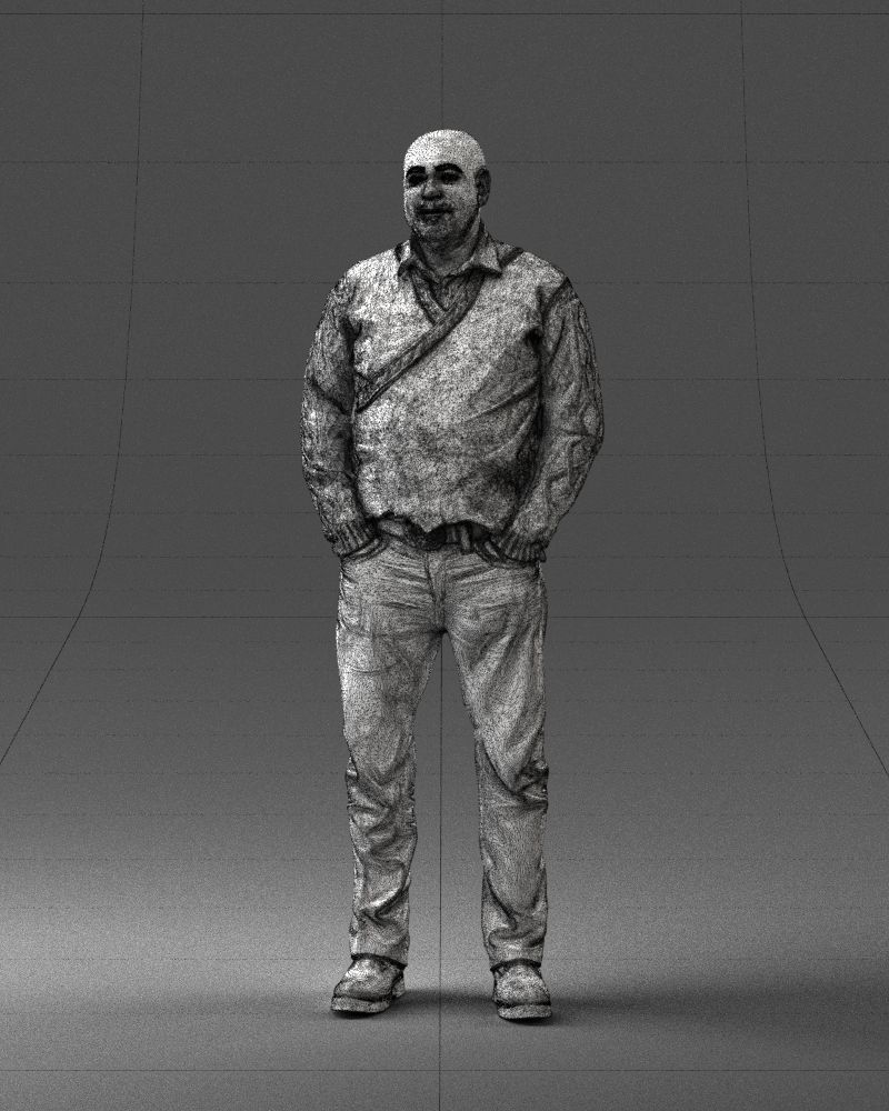 Man in black suit 0154 3D model_35