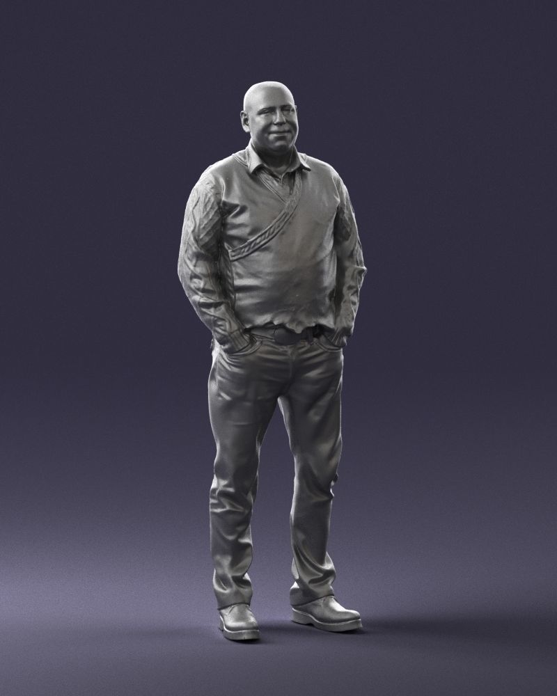 Man in black suit 0154 3D model_7