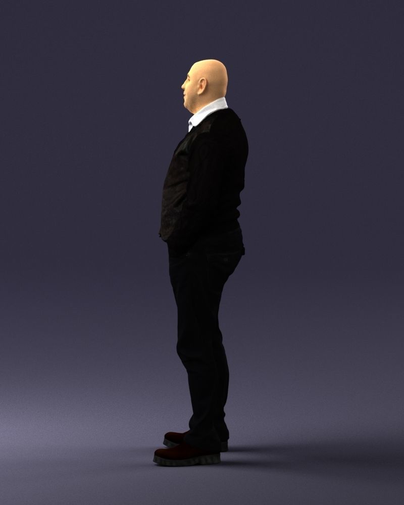 Man in black suit 0154 3D model_24