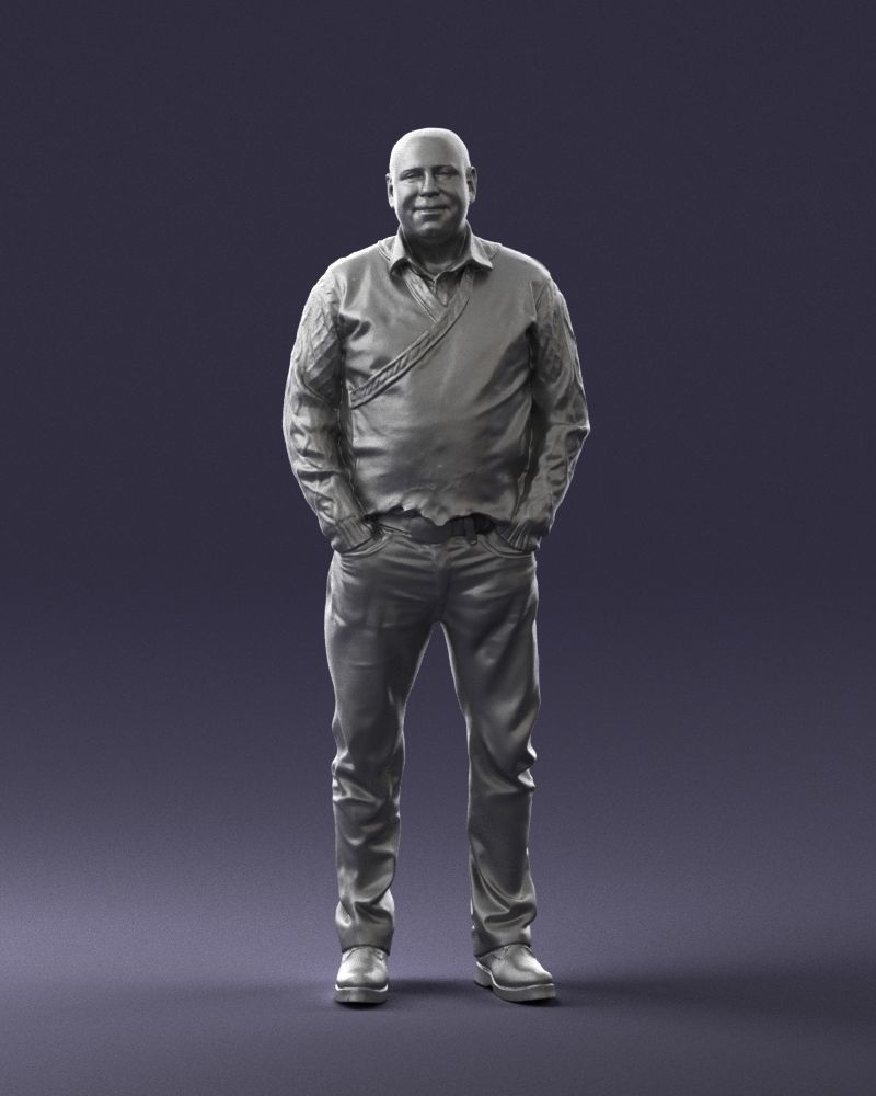 Man in black suit 0154 3D model_4