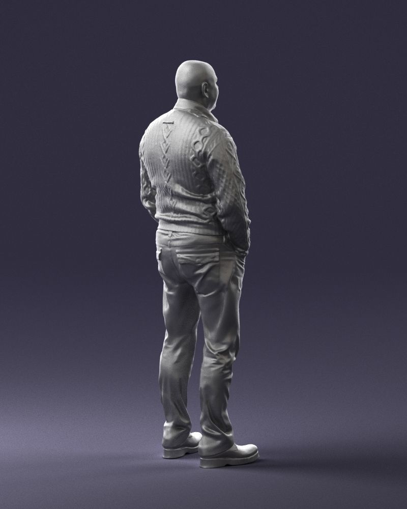 Man in black suit 0154 3D model_16