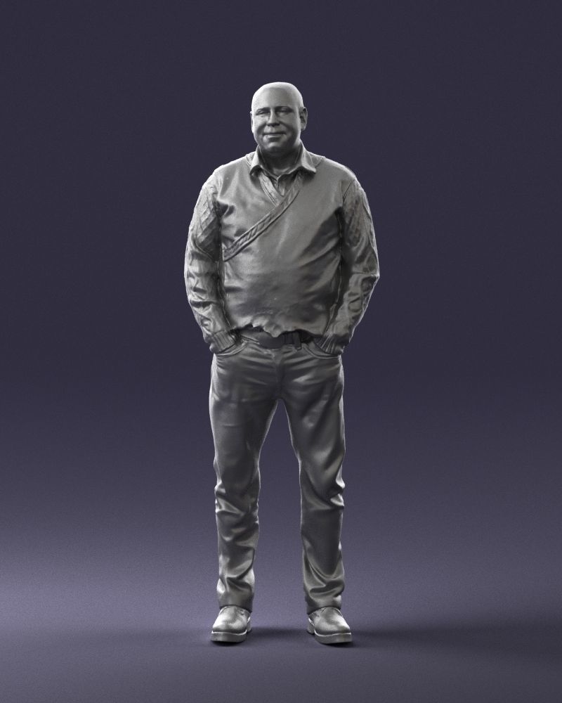 Man in black suit 0154 3D model_37