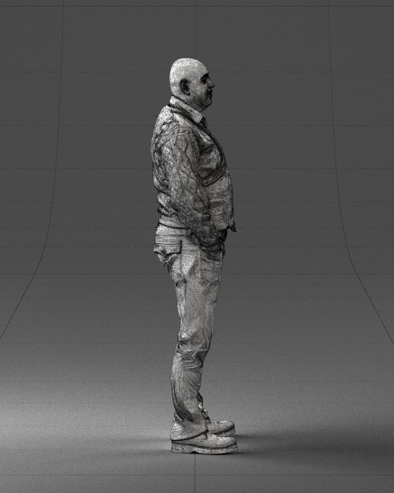 Man in black suit 0154 3D model_14