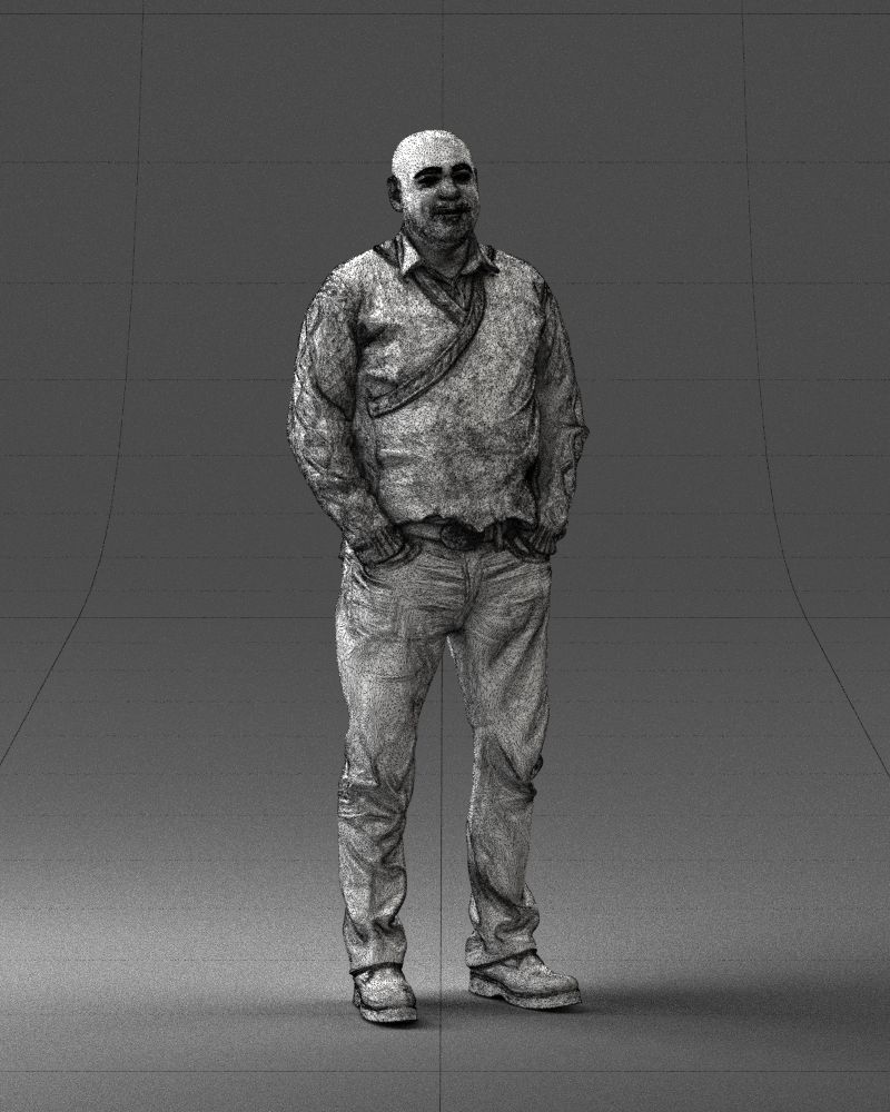 Man in black suit 0154 3D model_8