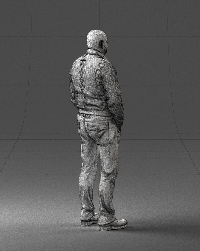 Man in black suit 0154 3D model_17