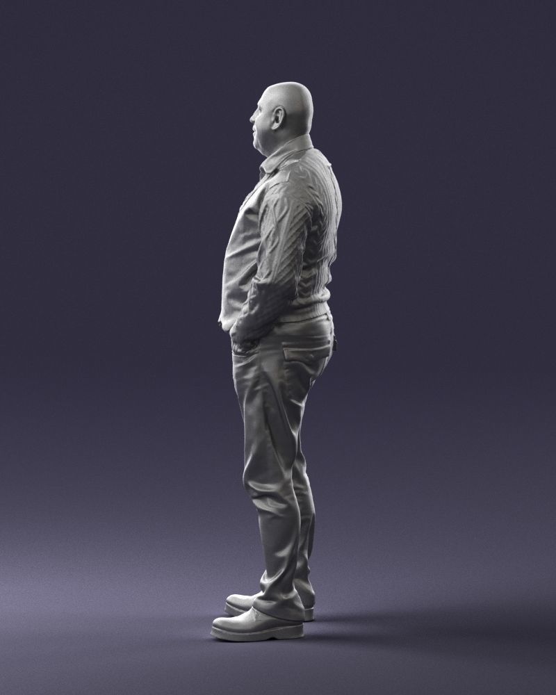 Man in black suit 0154 3D model_25