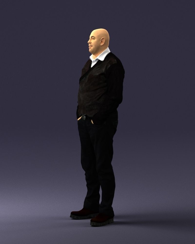 Man in black suit 0154 3D model_27