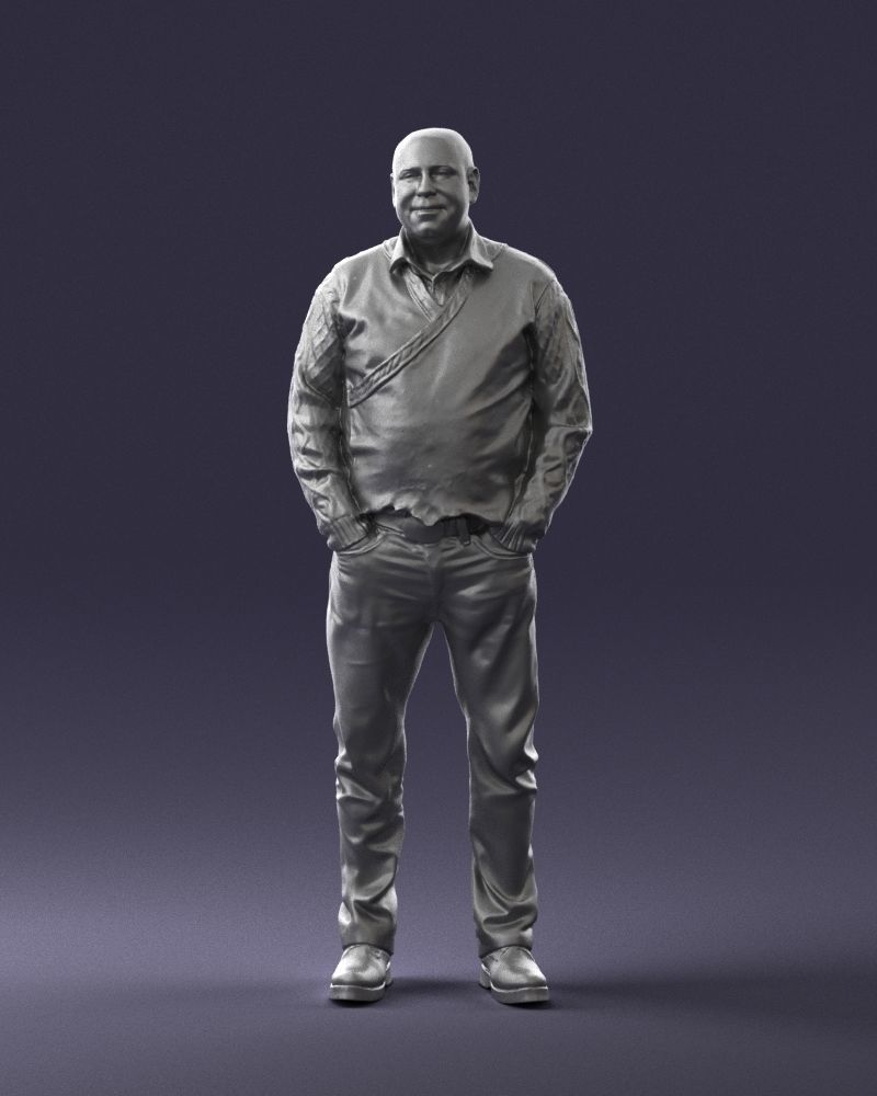 Man in black suit 0154 3D model_1