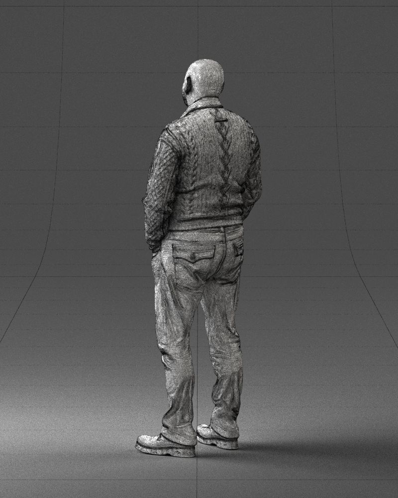 Man in black suit 0154 3D model_23