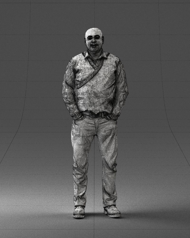 Man in black suit 0154 3D model_5