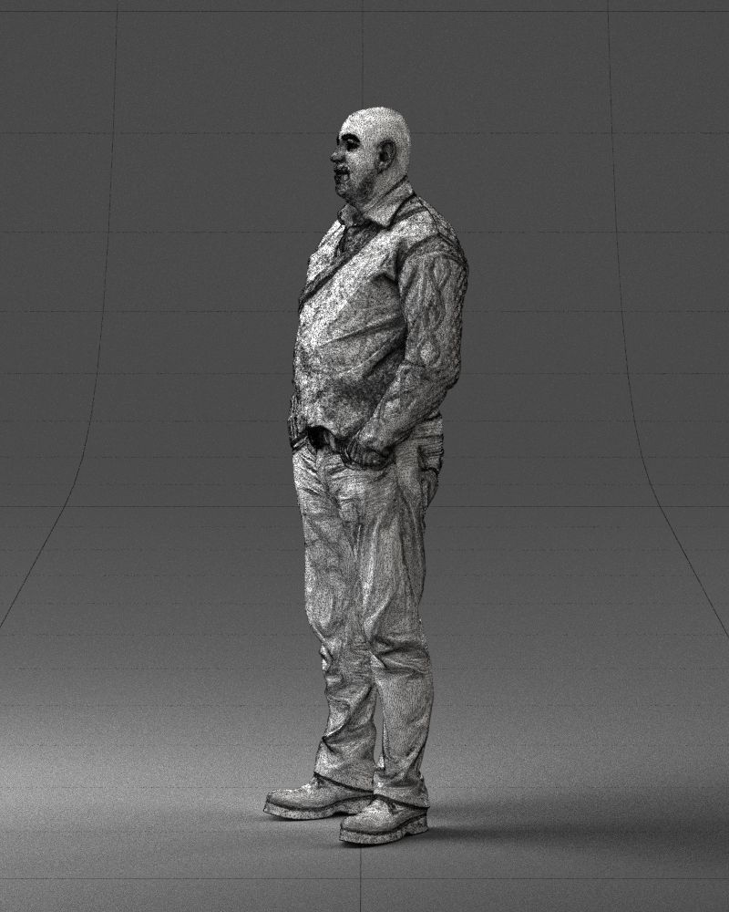 Man in black suit 0154 3D model_29