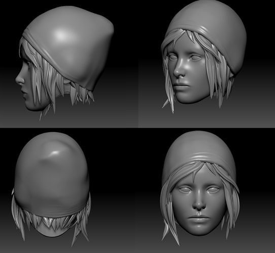 Chloe Price  Life Is Strange Head 3D print model