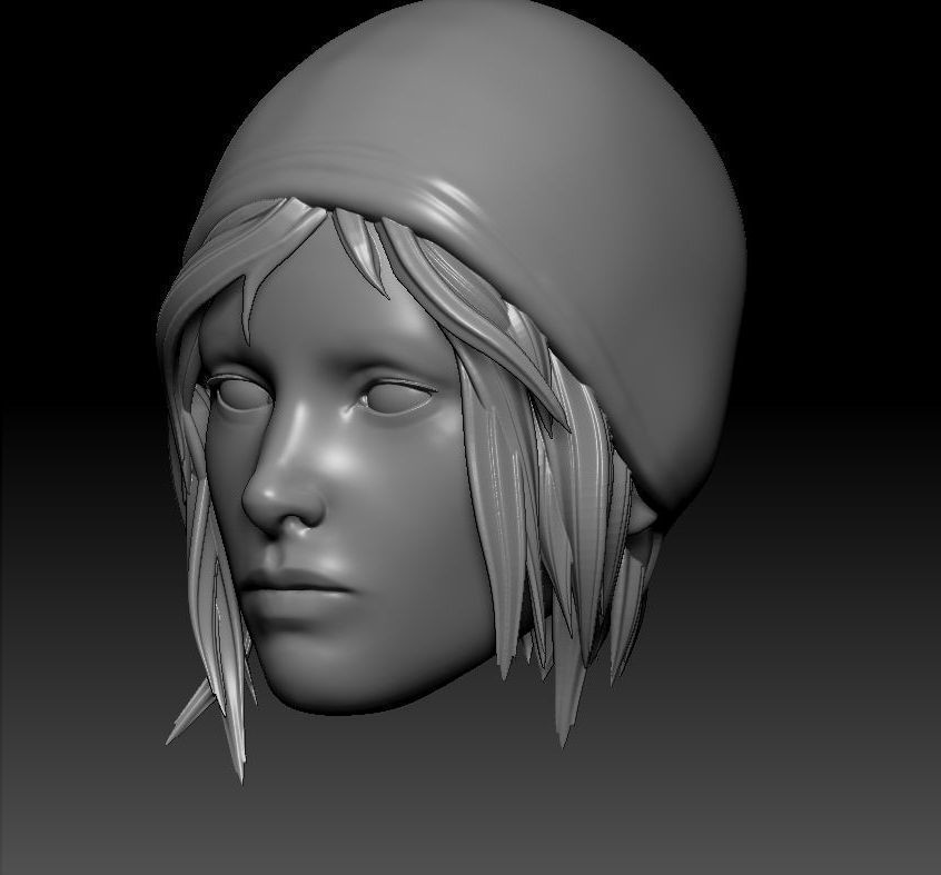 Chloe Price  Life Is Strange Head 3D print model_2