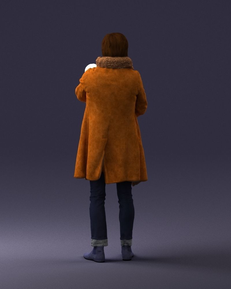 000331 Man Holding a Small Dog 0106 3D model_19