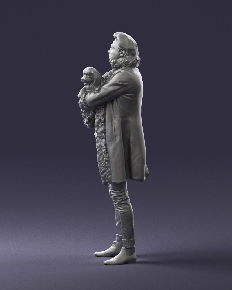 000331 Man Holding a Small Dog 0106 3D model_26