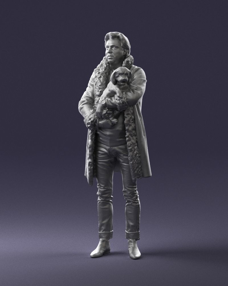 000331 Man Holding a Small Dog 0106 3D model_32