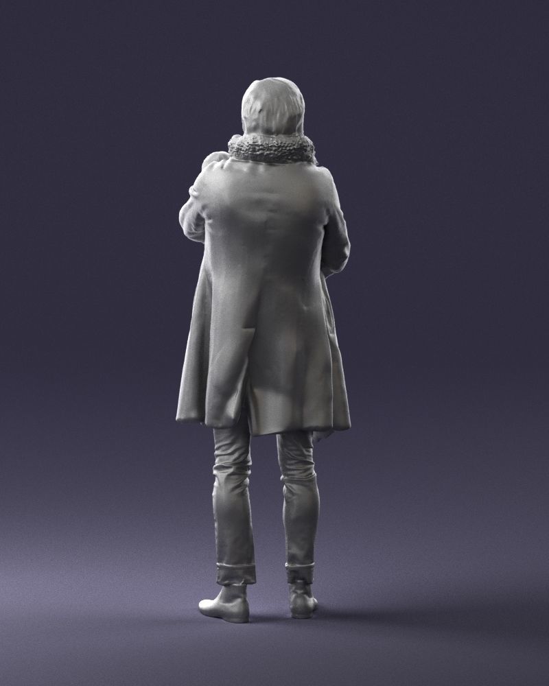 000331 Man Holding a Small Dog 0106 3D model_20