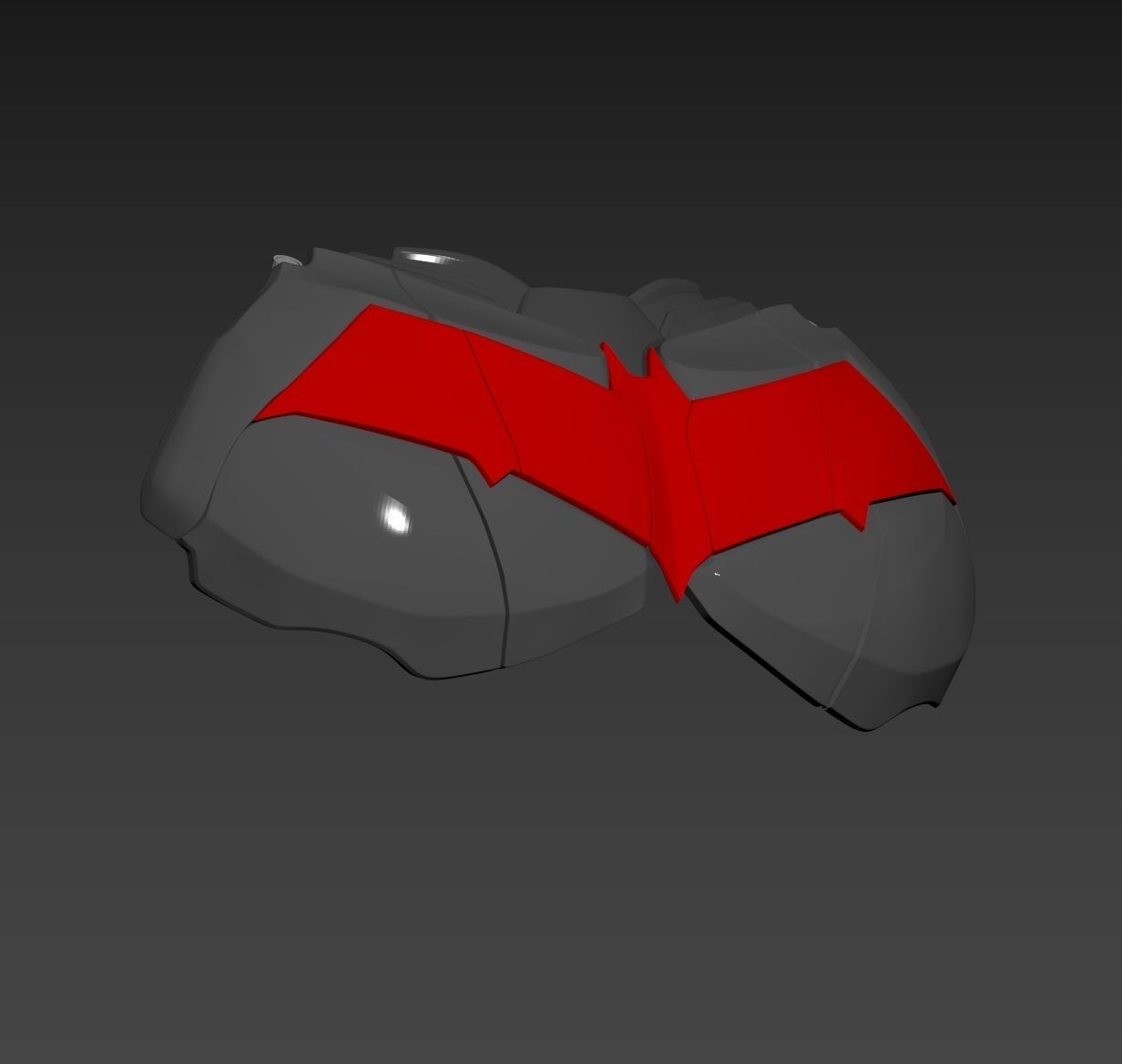 Batman Arkham Knight Red Hood Logo Chest 3D print model_2