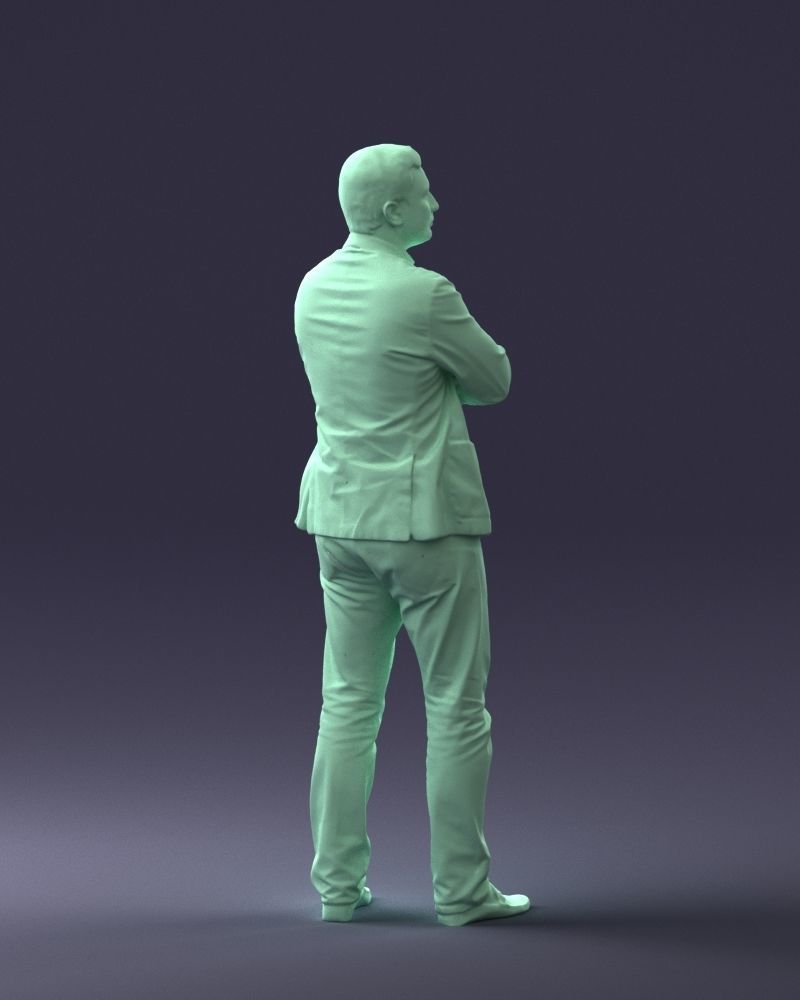 000131 Confident Man in Casual Business Attire 3D model_16