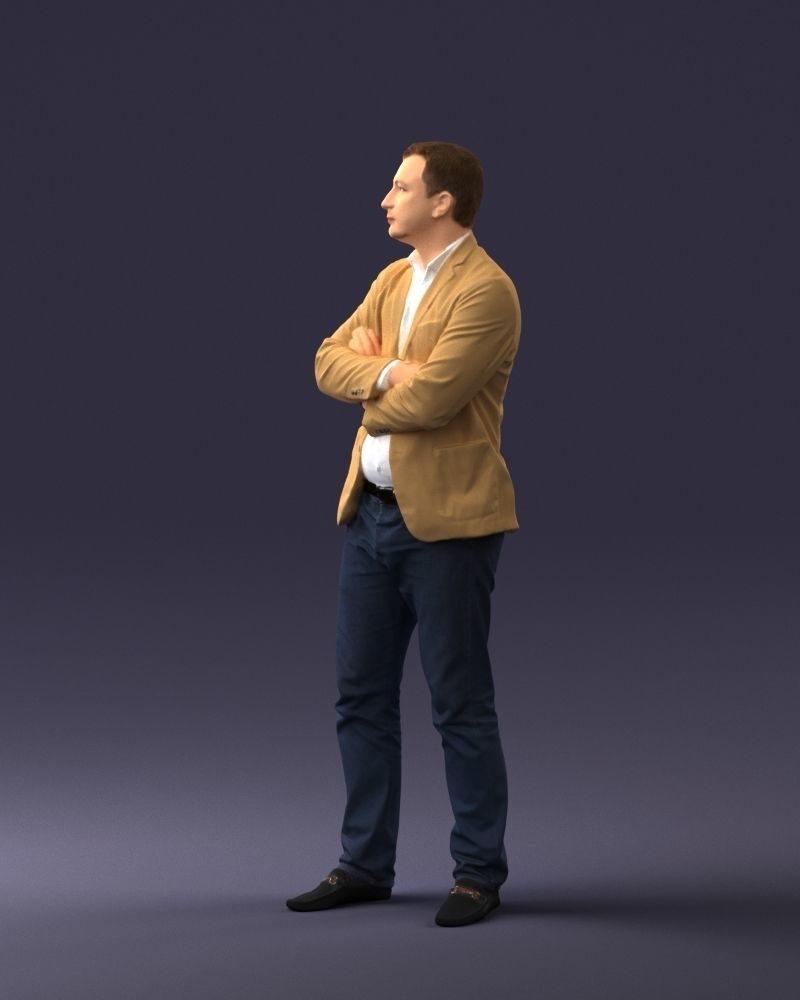 000131 Confident Man in Casual Business Attire 3D model_27