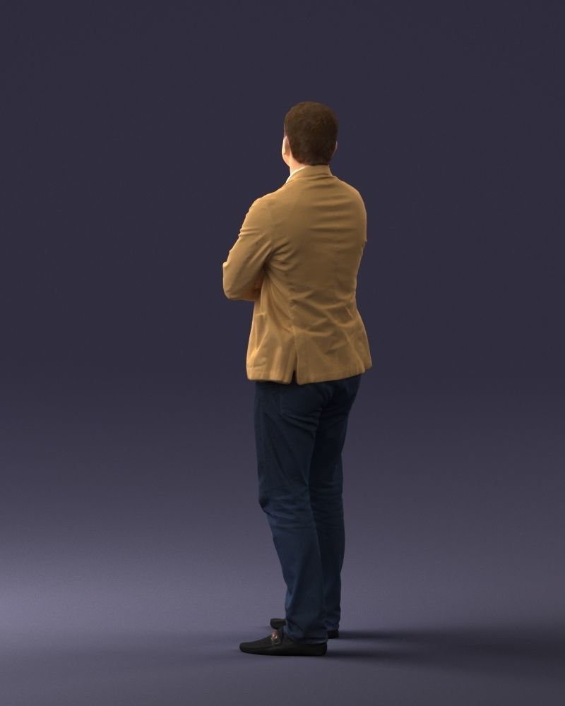 000131 Confident Man in Casual Business Attire 3D model_21