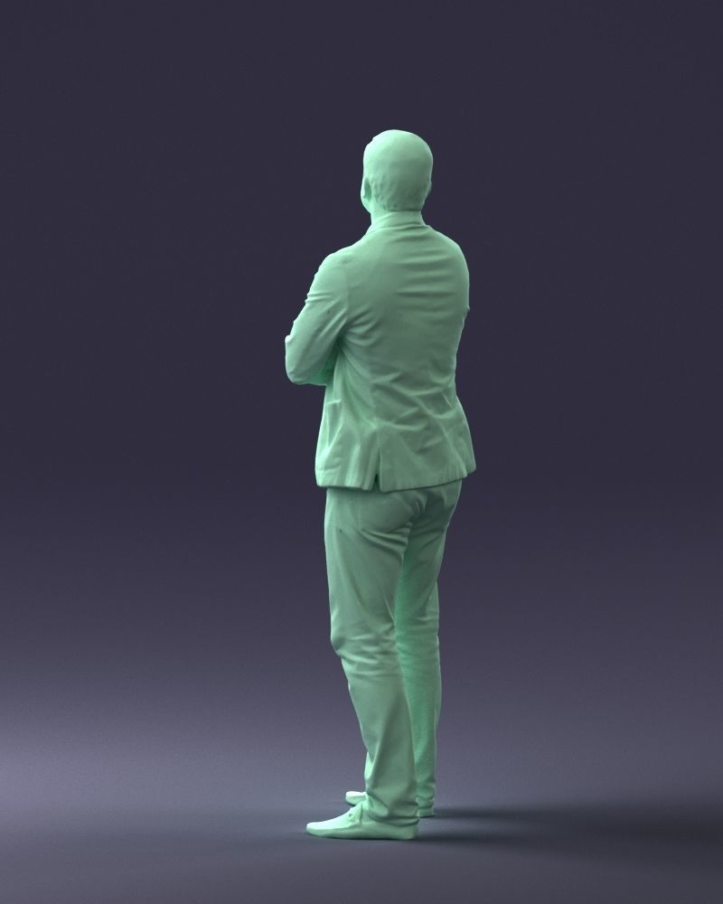 000131 Confident Man in Casual Business Attire 3D model_22