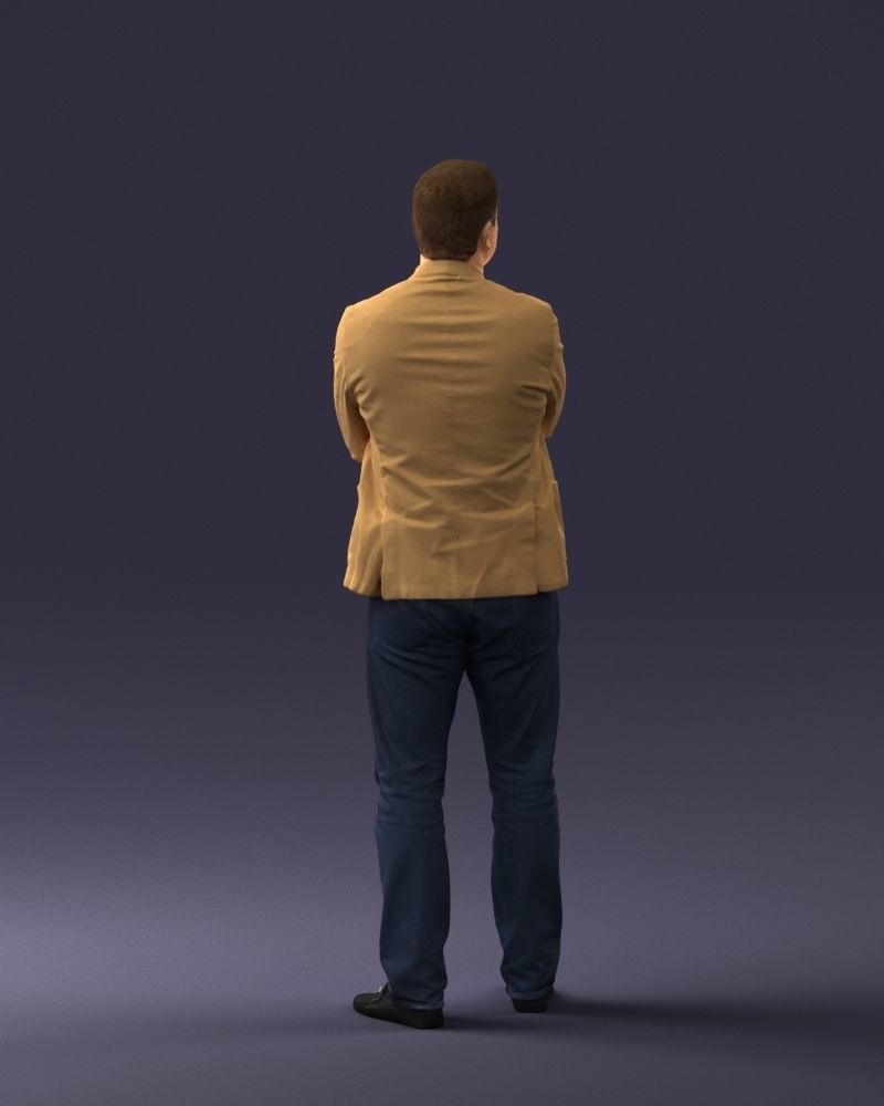 000131 Confident Man in Casual Business Attire 3D model_18