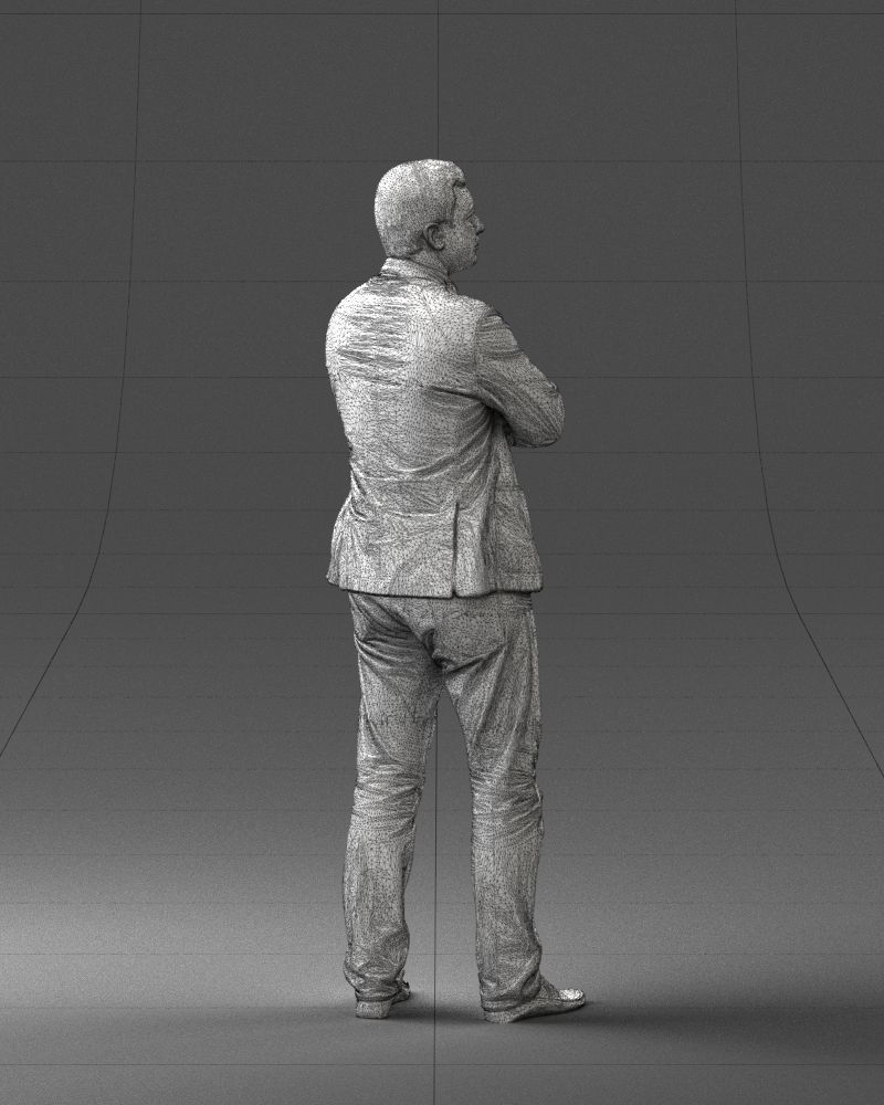 000131 Confident Man in Casual Business Attire 3D model_17