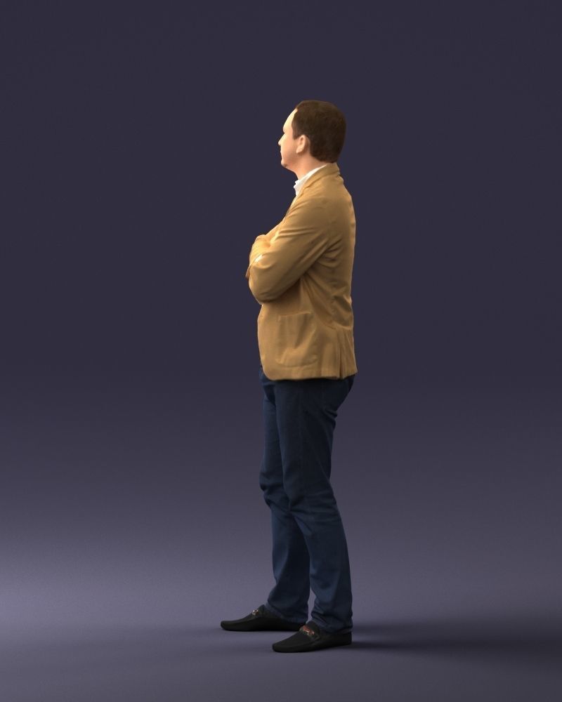 000131 Confident Man in Casual Business Attire 3D model_24