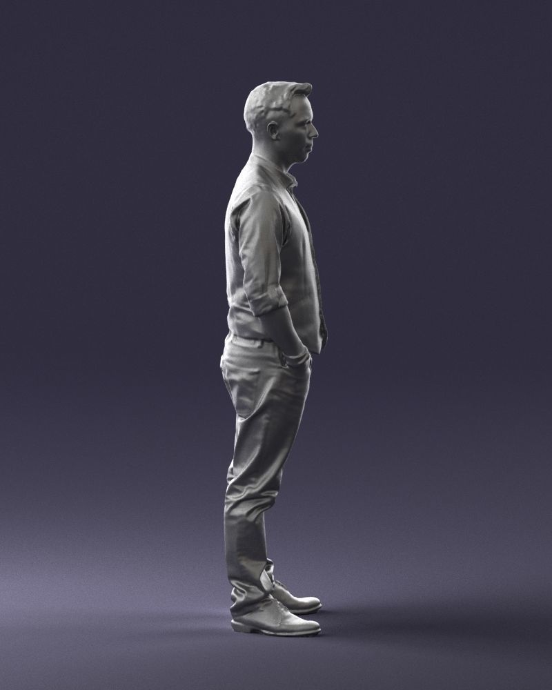 Man in a shirt and vest 0203 3D model_13